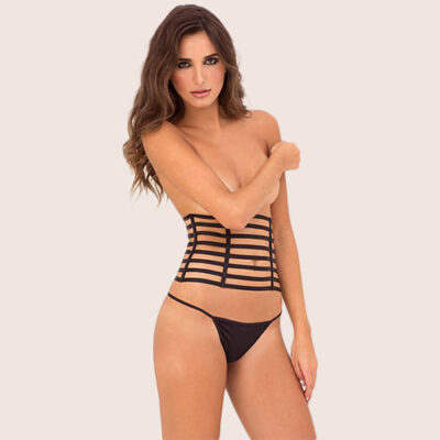 2pc Cage Waspie and G-String Set