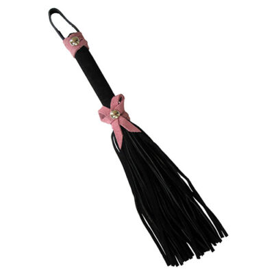 Love Knot Mini Flogger Black With Pink Bow