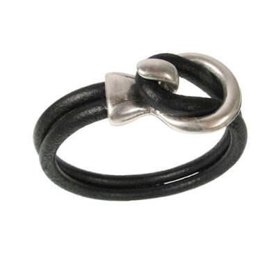 Men's Leather Bracelet Lasso Circle Hook