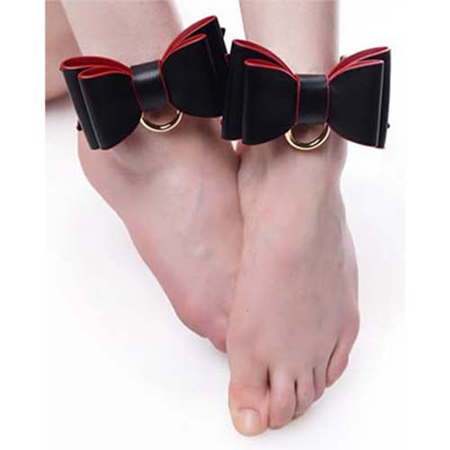 Black and Red Ankle Cuffs