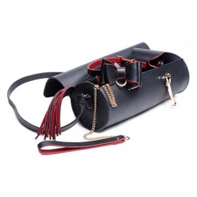 Black-and -Red-Bow Bondage-Set -Carrying case with Accessories
